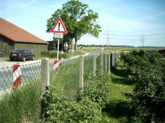 Ausfahrt aus Steudach Richtung Norden (Häusling-Kosbach)